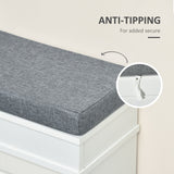 Modern Shoe Rack Bench for Entryway, Storage Organizer with Cushion, 2 Drawers, Adjustable Shelf