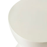 14-Inch Round Side Table in Fiberstone Modern Accent End Table for Indoor and Outdoor