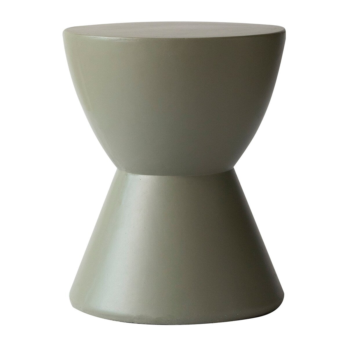 14-Inch Round Side Table in Fiberstone Modern Accent End Table for Indoor and Outdoor