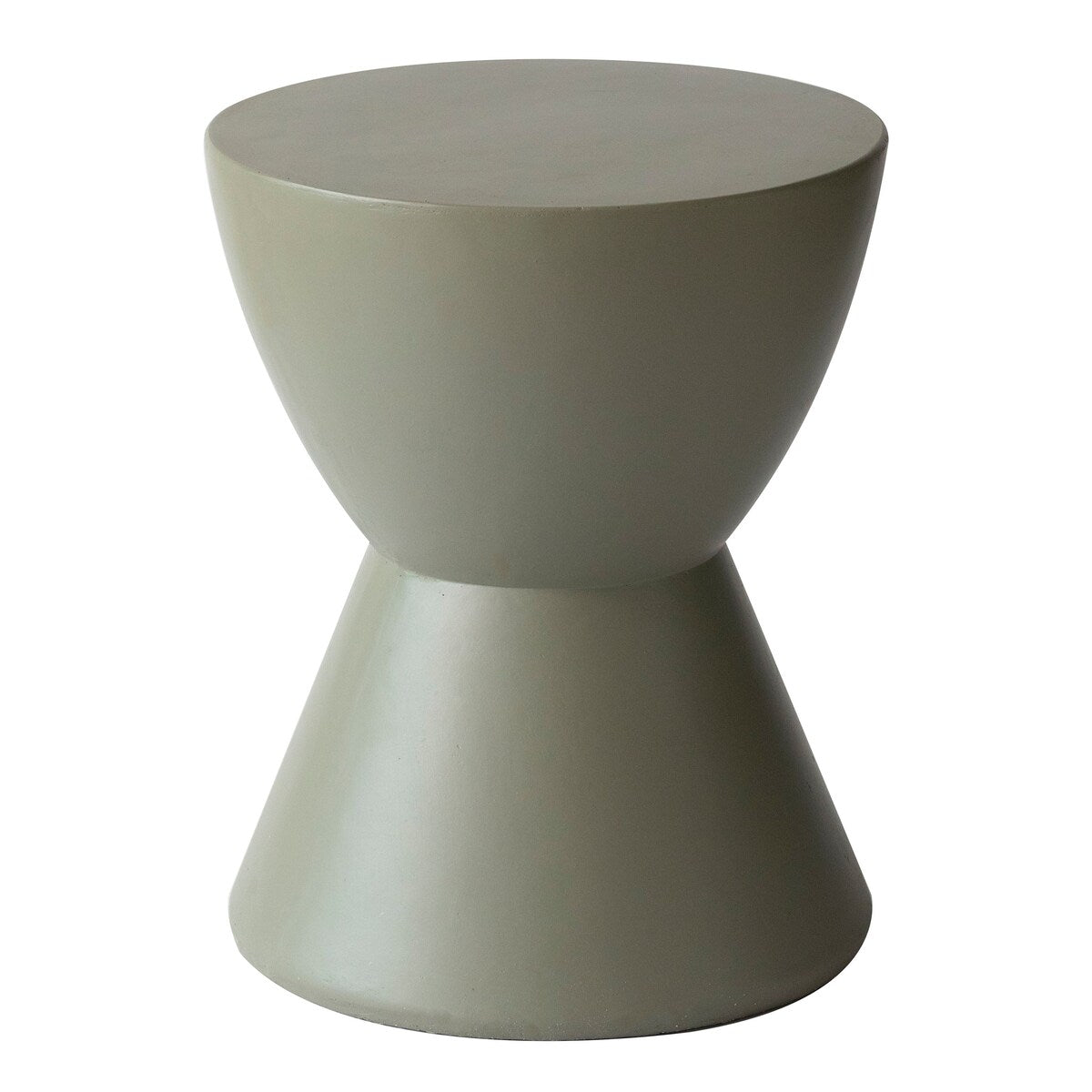 14-Inch Round Side Table in Fiberstone Modern Accent End Table for Indoor and Outdoor