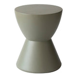 14-Inch Round Side Table in Fiberstone Modern Accent End Table for Indoor and Outdoor