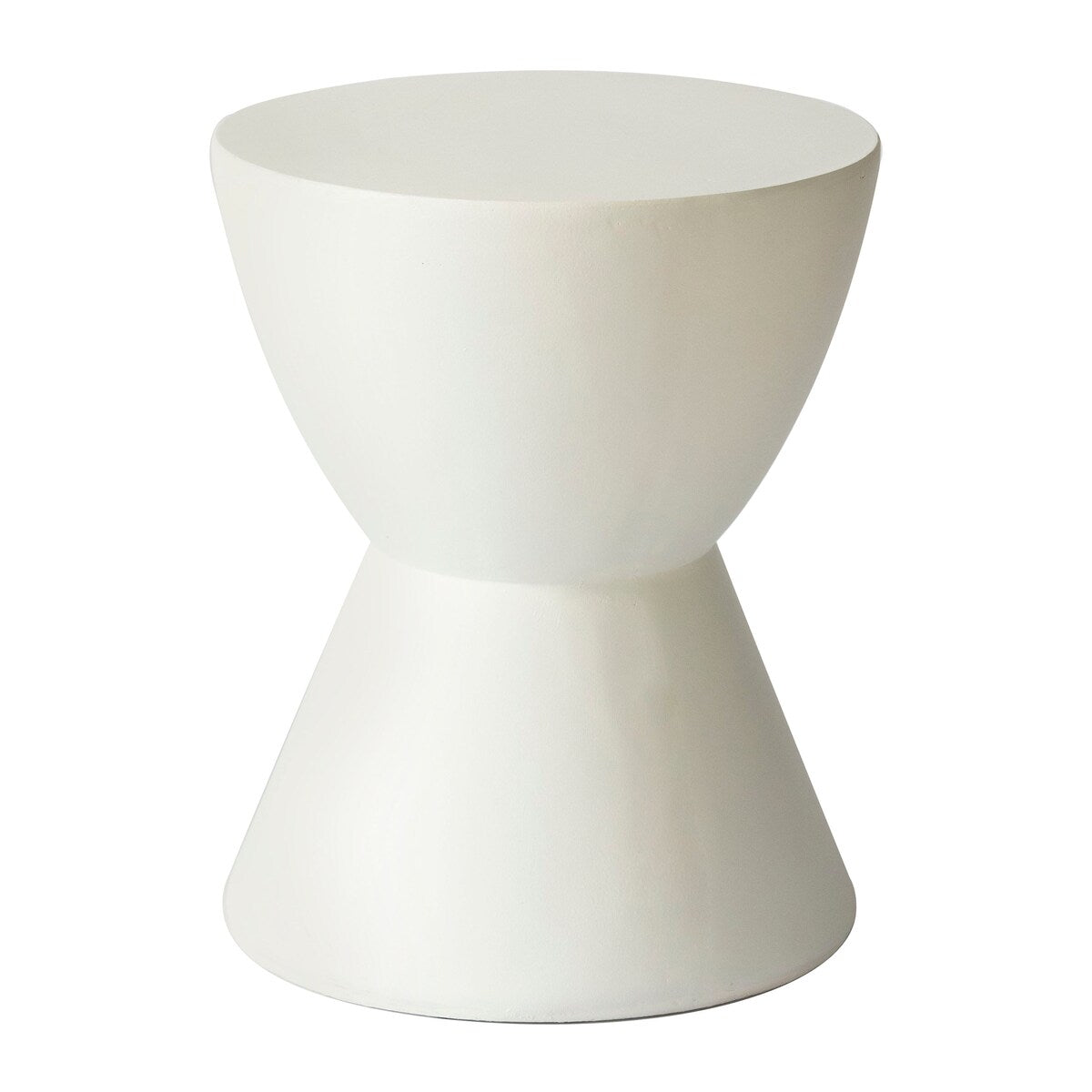 14-Inch Round Side Table in Fiberstone Modern Accent End Table for Indoor and Outdoor