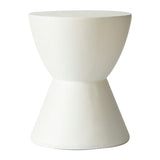 14-Inch Round Side Table in Fiberstone Modern Accent End Table for Indoor and Outdoor