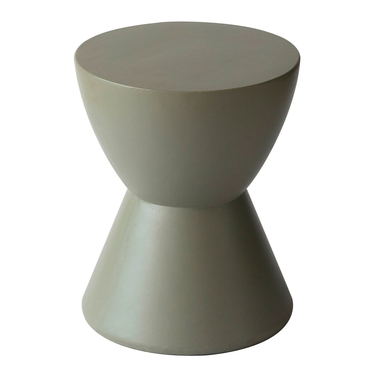 14-Inch Round Side Table in Fiberstone Modern Accent End Table for Indoor and Outdoor
