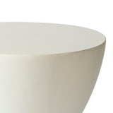 14-Inch Round Side Table in Fiberstone Modern Accent End Table for Indoor and Outdoor