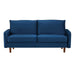 Modern Simple Velvet Sofa Loveseat with Wood Legs