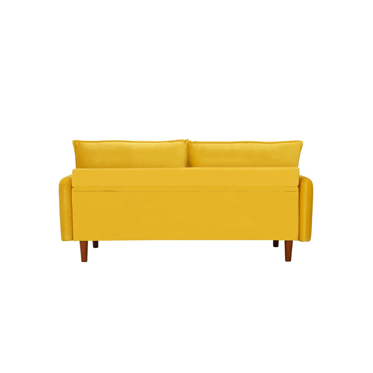Modern Simple Velvet Sofa Loveseat with Wood Legs