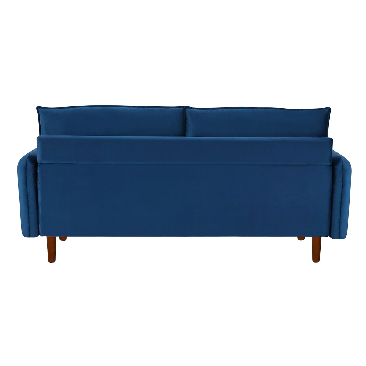 Modern Simple Velvet Sofa Loveseat with Wood Legs