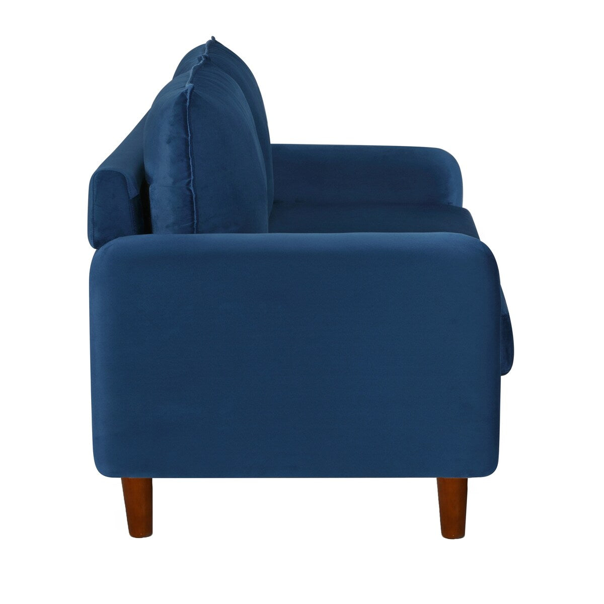 Modern Simple Velvet Sofa Loveseat with Wood Legs