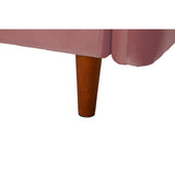 Modern Simple Velvet Sofa Loveseat with Wood Legs