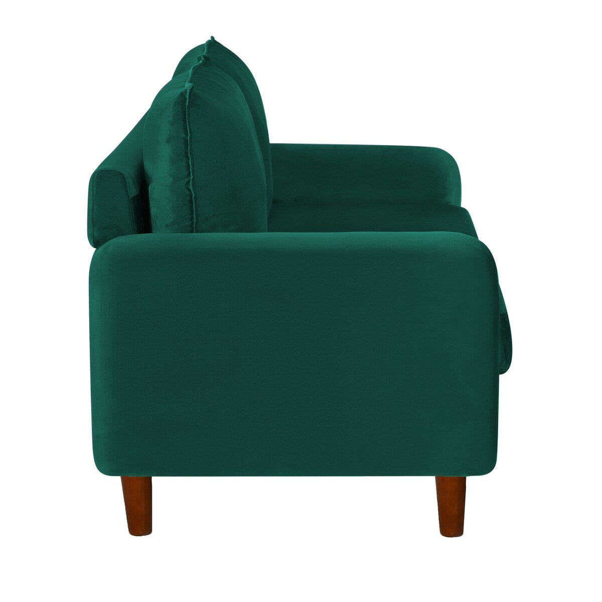 Modern Simple Velvet Sofa Loveseat with Wood Legs