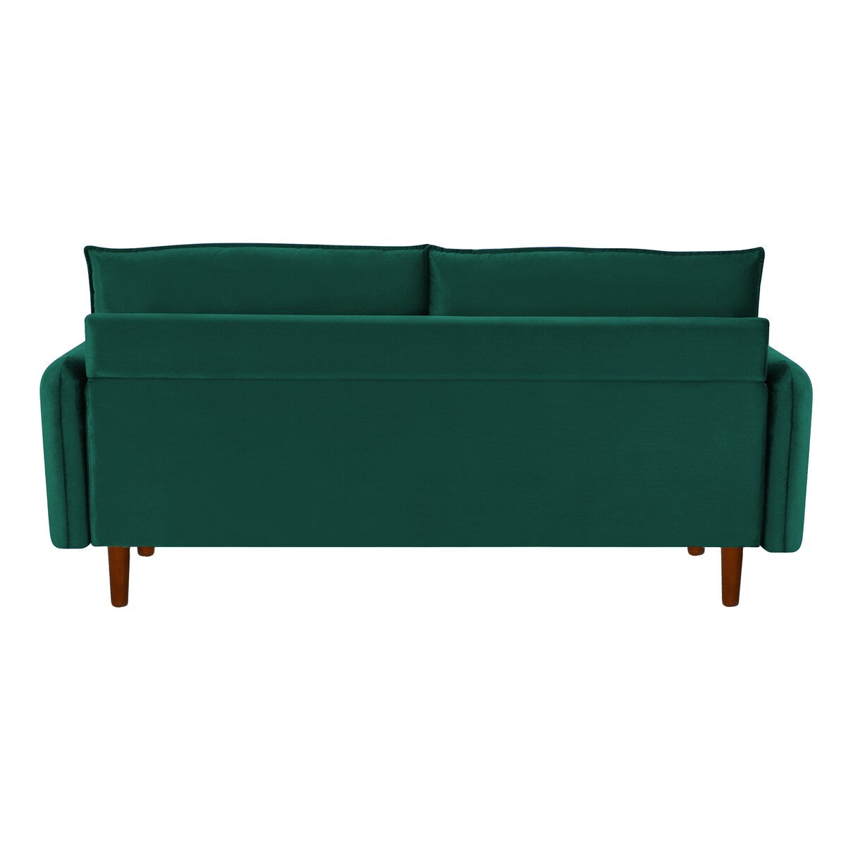 Modern Simple Velvet Sofa Loveseat with Wood Legs