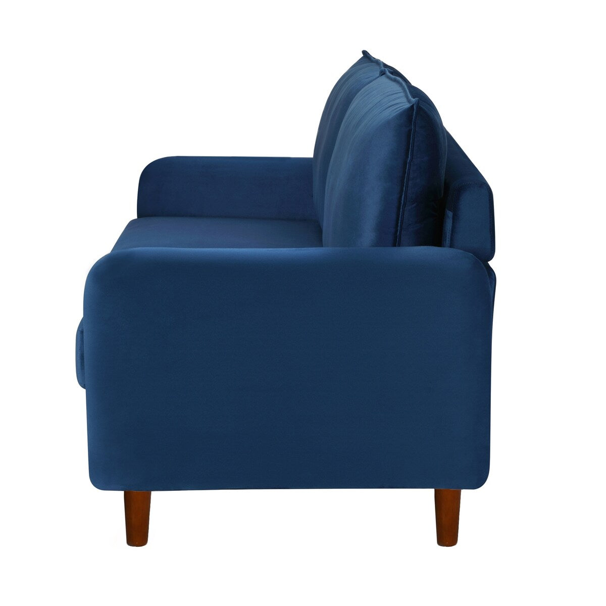 Modern Simple Velvet Sofa Loveseat with Wood Legs