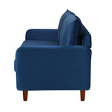 Modern Simple Velvet Sofa Loveseat with Wood Legs