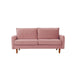 Modern Simple Velvet Sofa Loveseat with Wood Legs