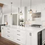Gloam Modern Single Dome 1-Light Smoked Gray Glass Kitchen Island Art Deco Pendant - D9.8"* H8.3"