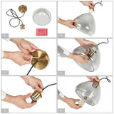 Gloam Modern Single Dome 1-Light Smoked Gray Glass Kitchen Island Art Deco Pendant - D9.8"* H8.3"