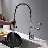 Modern Single Handle Pull-down Kitchen Sink Faucet