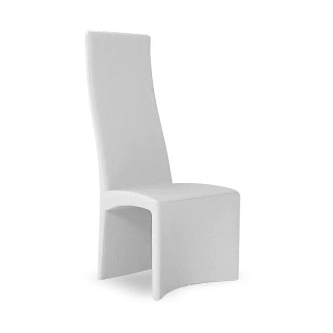 Modern Sleek Armless Design SHACK White Leather Dining Chair