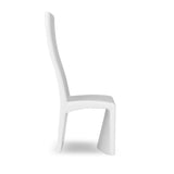 Modern Sleek Armless Design SHACK White Leather Dining Chair