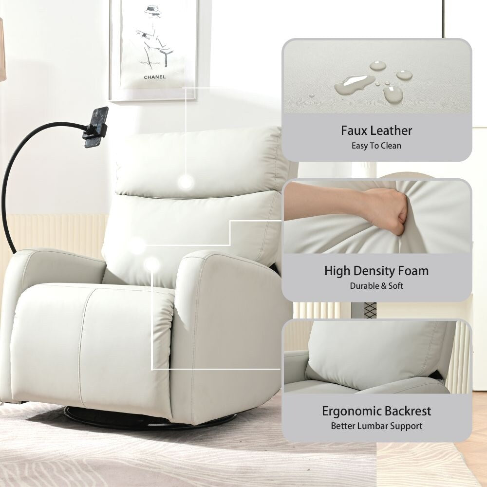 Modern Small Rocking Swivel Recliner Chair