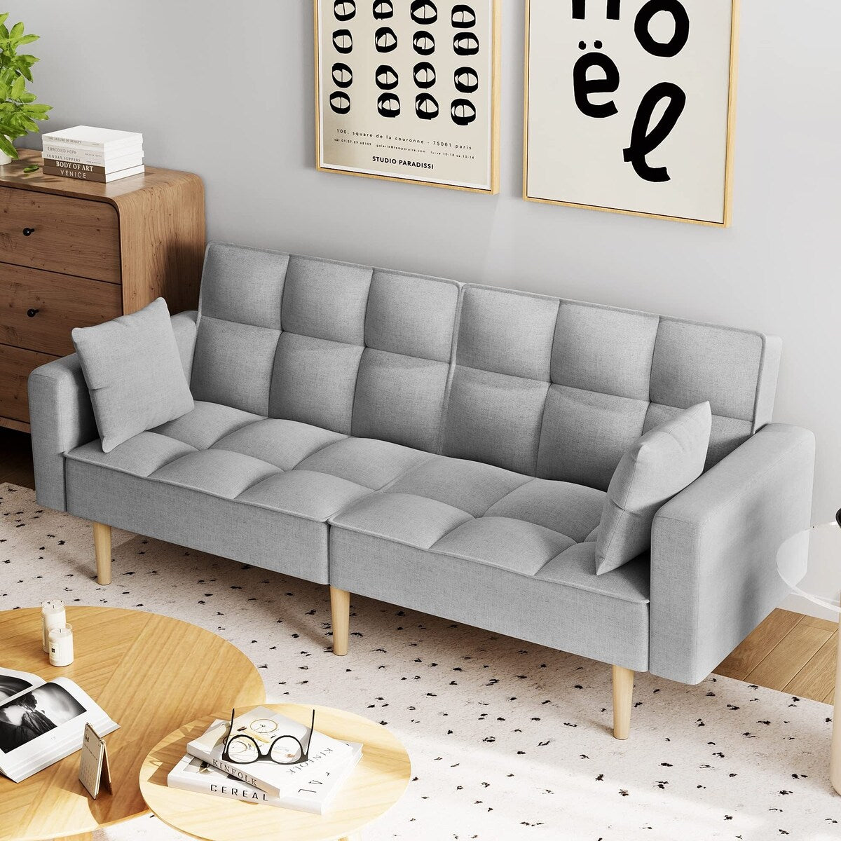 Modern Sofa - Linen Upholstery