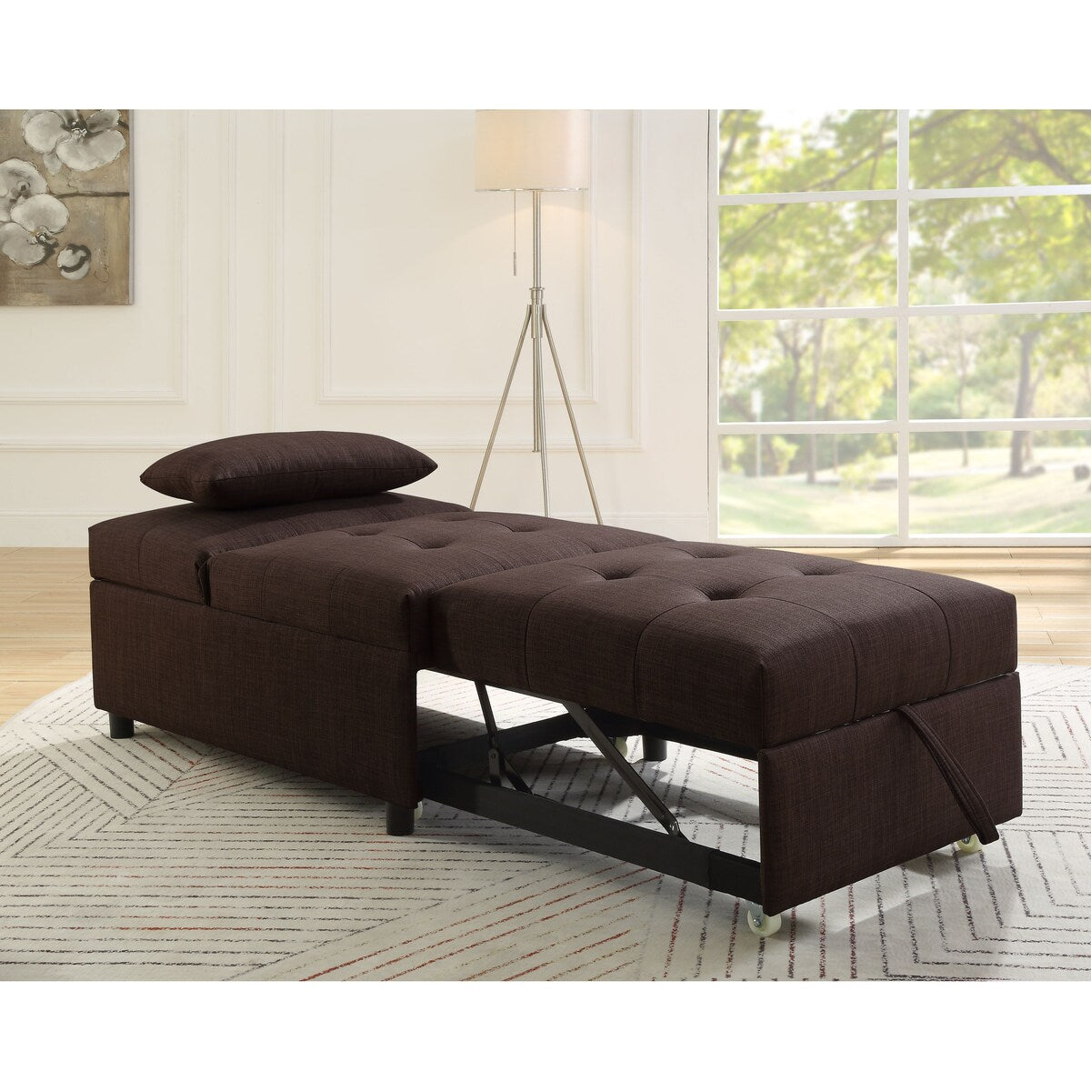 Modern Sofa Bed 28" Fabric Single Couch Lazy Chair for Living Room,Bro