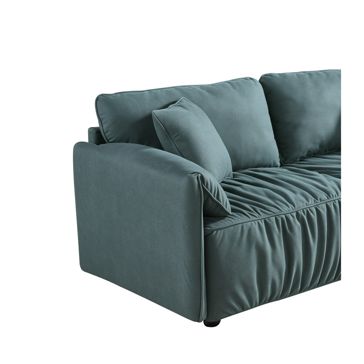 Modern Sofa Loveseat 75.6" Rolled Armrest Sofa Couch Large Upholstered Deep Seat Sofa with Hardwood Frame Living Room Bedroom