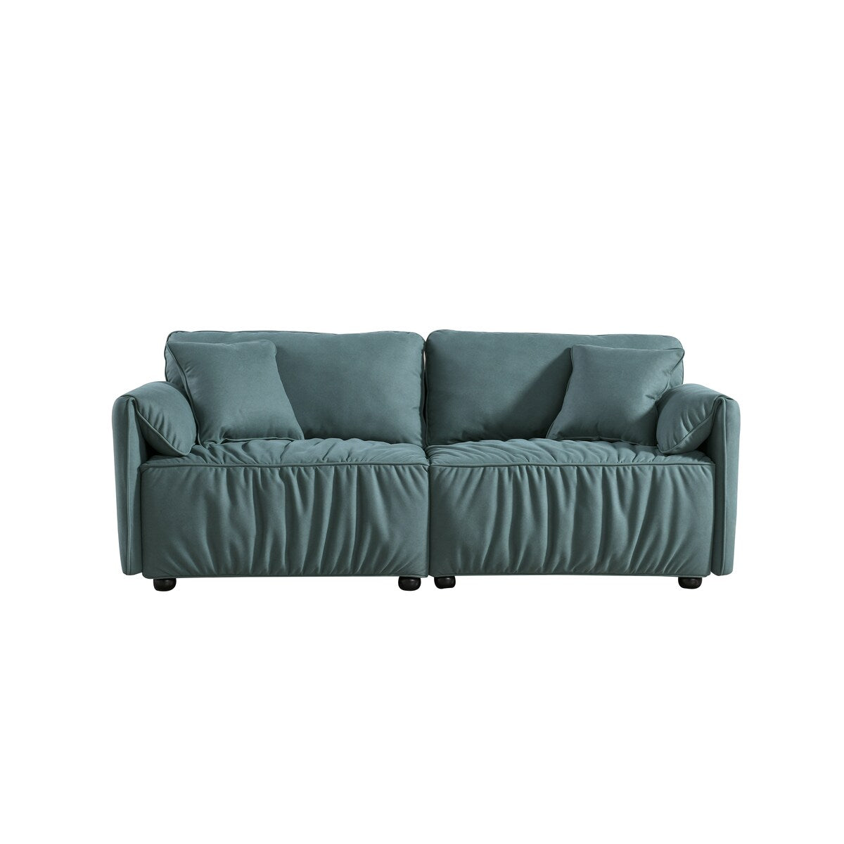 Modern Sofa Loveseat 75.6" Rolled Armrest Sofa Couch Large Upholstered Deep Seat Sofa with Hardwood Frame Living Room Bedroom