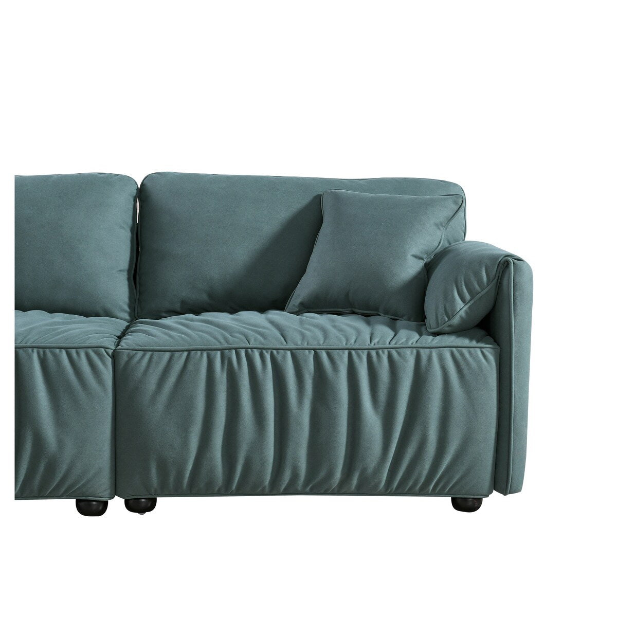 Modern Sofa Loveseat 75.6" Rolled Armrest Sofa Couch Large Upholstered Deep Seat Sofa with Hardwood Frame Living Room Bedroom