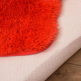 Modern Soft PV Plush Furry Area Rug - Non-Slip Fuzzy Shag - Floor Carpet for Bedroom, Living Room, Nursery - Solid Color