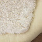 Modern Soft PV Plush Furry Area Rug - Non-Slip Fuzzy Shag - Floor Carpet for Bedroom, Living Room, Nursery - Solid Color