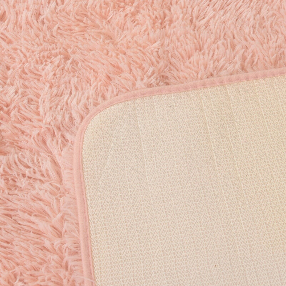 Modern Soft PV Plush Furry Area Rug - Non-Slip Fuzzy Shag - Floor Carpet for Bedroom, Living Room, Nursery - Solid Color