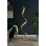 Modern Spiral Dimmable Integrated LED Floor Lamp - N/A