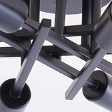 Modern Black 6-Light Unique Sputnik Semi Flush Mount Lighting Fixture