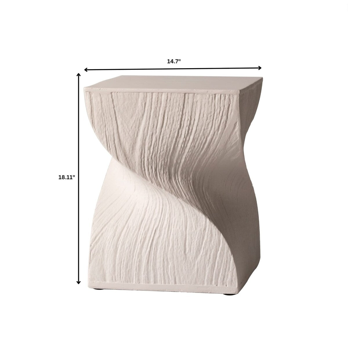 Onyx Square Side Table in Fiberstone Modern Accent Side Table for Indoor and Outdoor