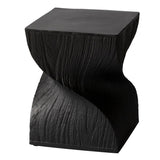 Onyx Square Side Table in Fiberstone Modern Accent Side Table for Indoor and Outdoor