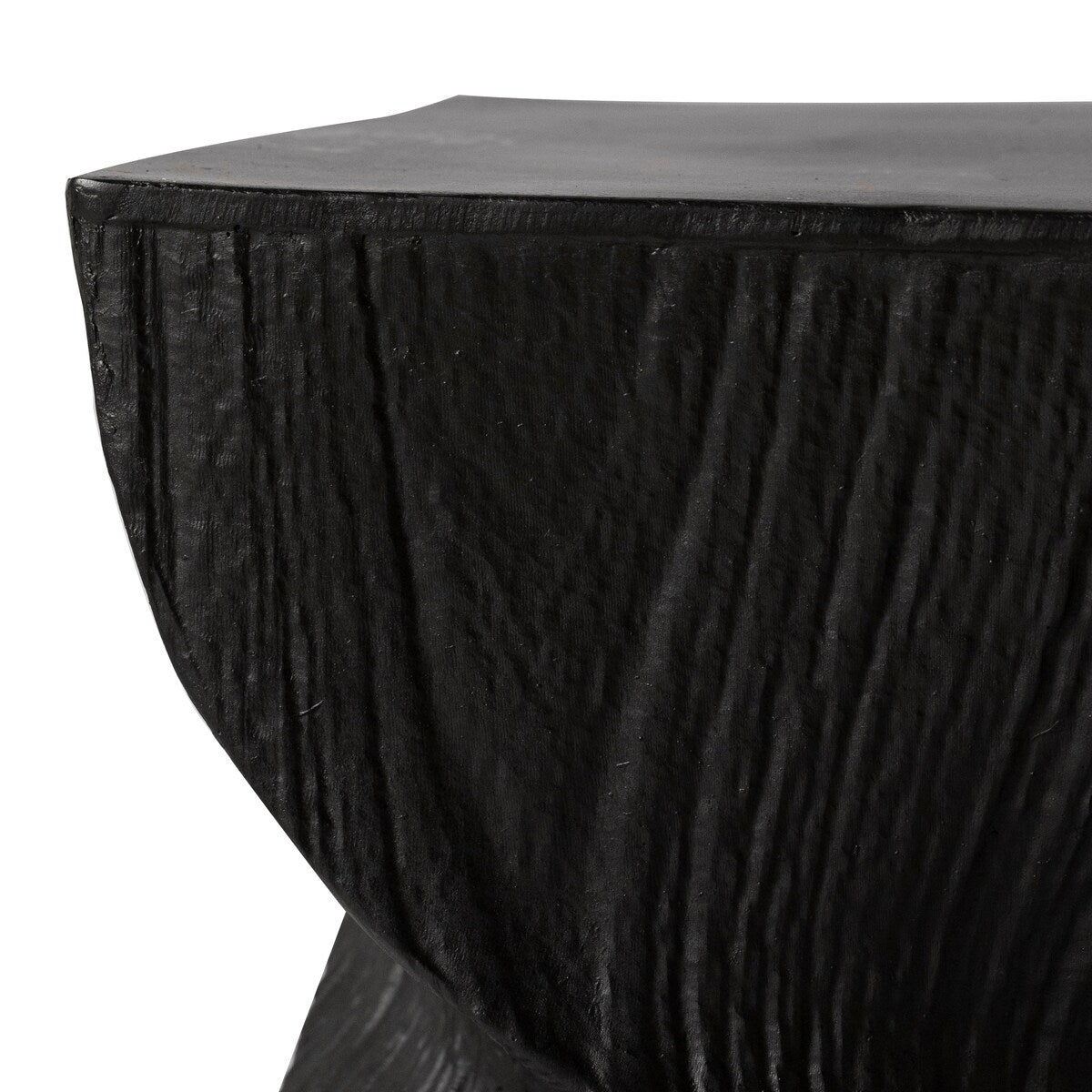 Onyx Square Side Table in Fiberstone Modern Accent Side Table for Indoor and Outdoor