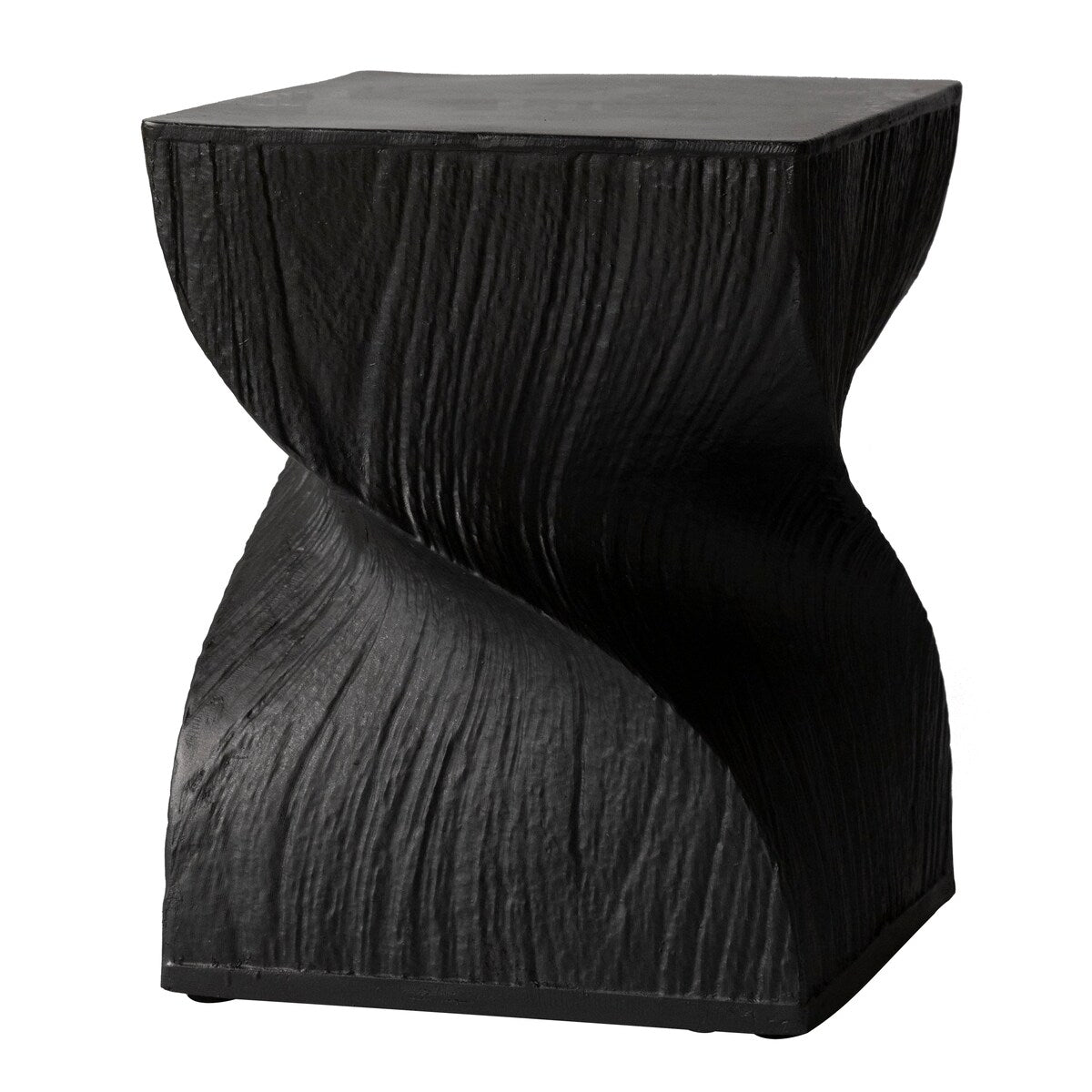 Onyx Square Side Table in Fiberstone Modern Accent Side Table for Indoor and Outdoor