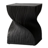 Onyx Square Side Table in Fiberstone Modern Accent Side Table for Indoor and Outdoor