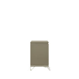 Modern Style 2-Drawer Nightstand Made with Wood & Mirrored Accents