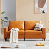 Modern Style 2-Seat Sofa PU Leather Upholstered Couch Furniture for Home Office