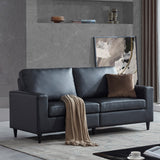 Modern Style 2-Seat Sofa PU Leather Upholstered Couch Furniture for Home Office