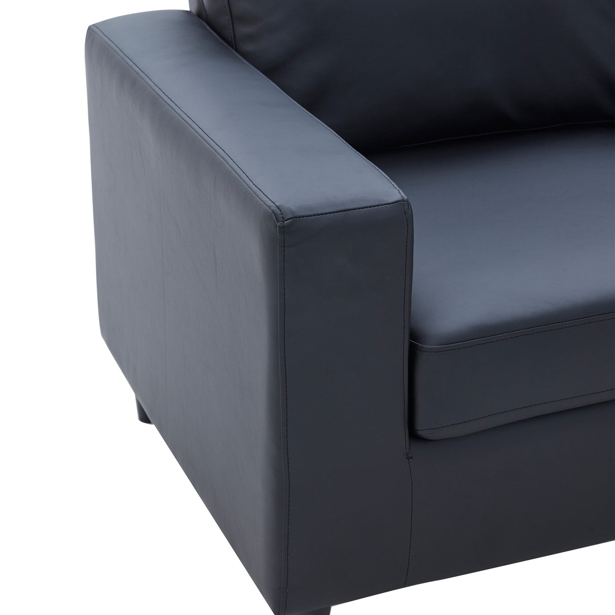 Modern Style 2-Seat Sofa PU Leather Upholstered Couch Furniture for Home Office