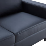 Modern Style 2-Seat Sofa PU Leather Upholstered Couch Furniture for Home Office
