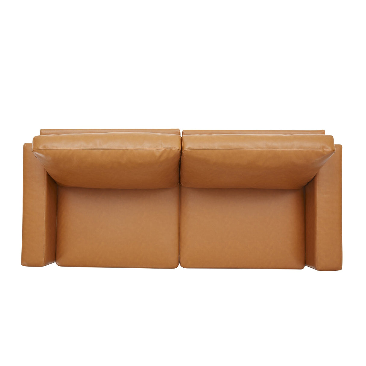 Modern Style 2-Seat Sofa PU Leather Upholstered Couch Furniture for Home Office