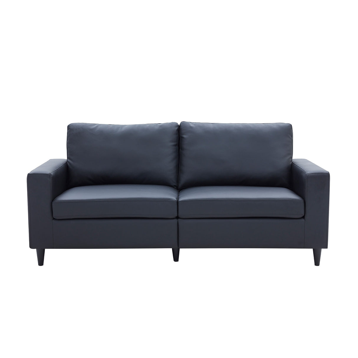 Modern Style 2-Seat Sofa PU Leather Upholstered Couch Furniture for Home Office
