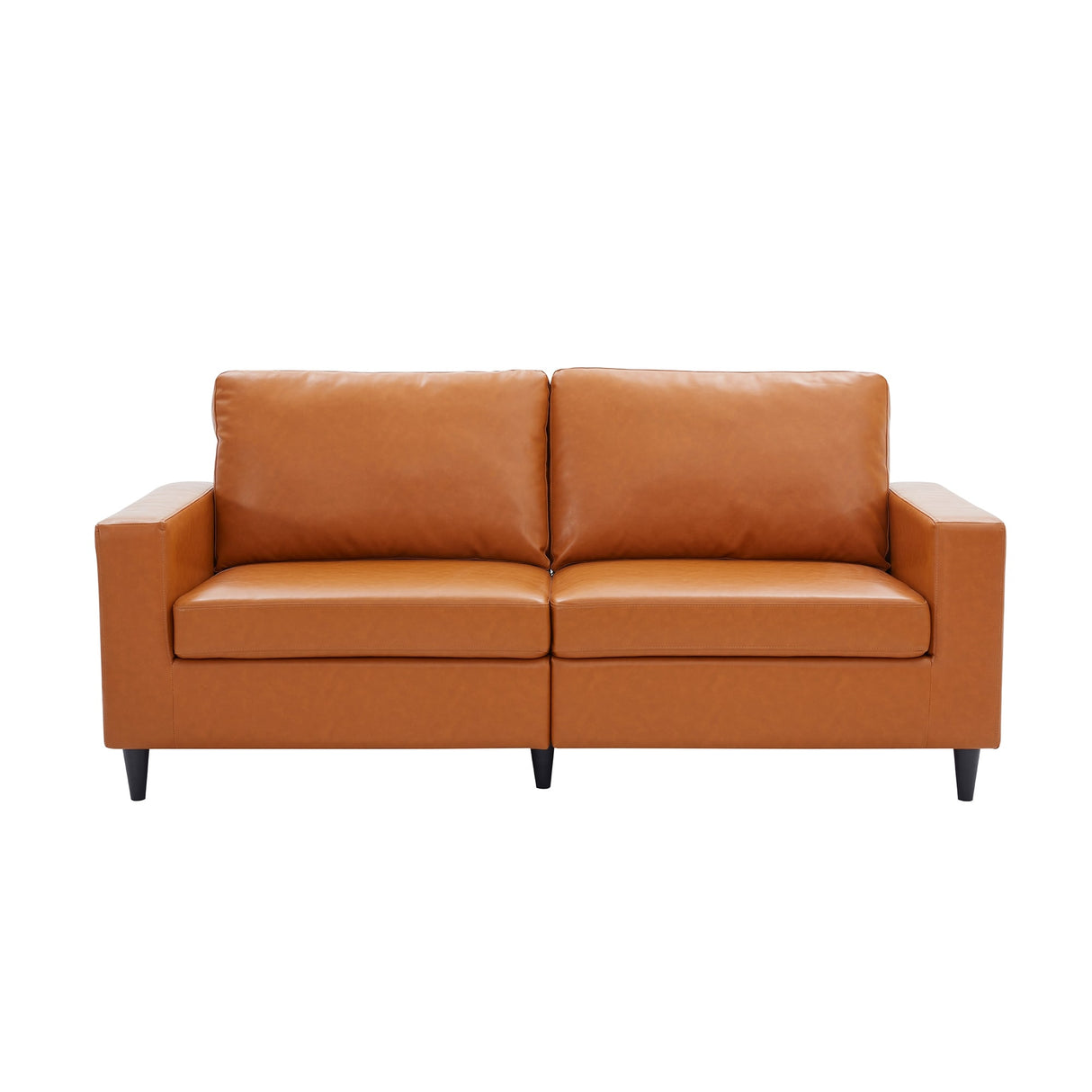 Modern Style 2-Seat Sofa PU Leather Upholstered Couch Furniture for Home Office