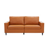 Modern Style 2-Seat Sofa PU Leather Upholstered Couch Furniture for Home Office