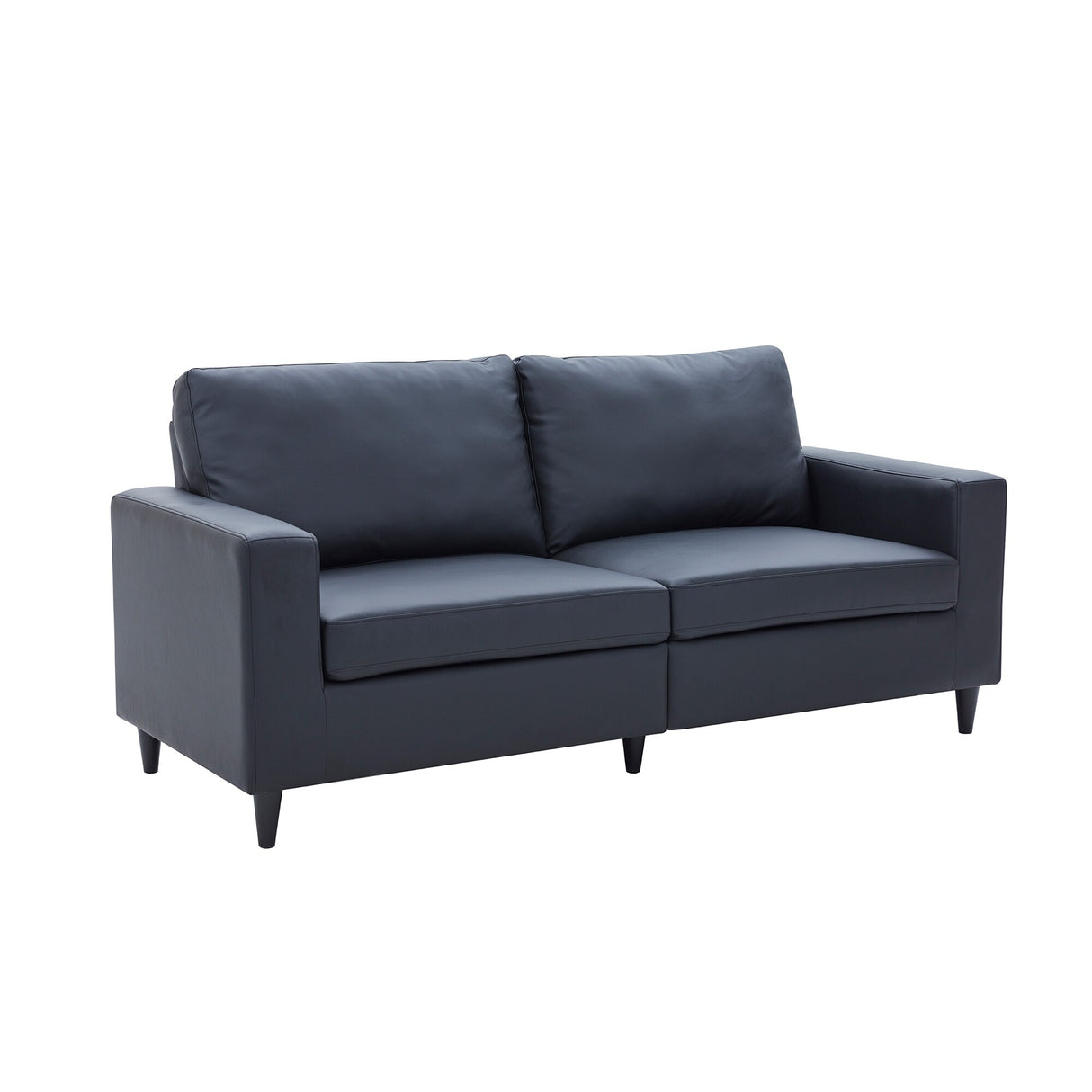 Modern Style 2-Seat Sofa PU Leather Upholstered Couch Furniture for Home Office